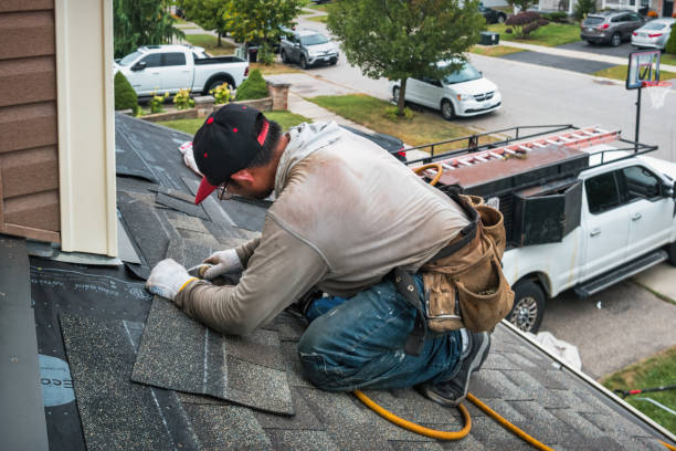 Professional Gutter Repair And Installation technician working in Morocco, IN